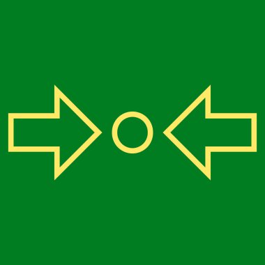 Yatay kontur vektör simge sıkıştırmak