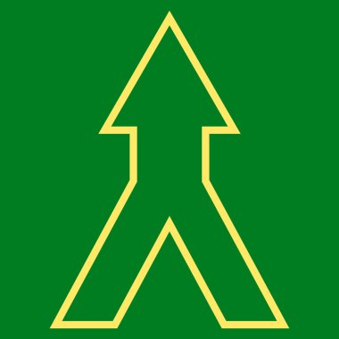 Kontur vektör simge yukarı ok bağlanmak