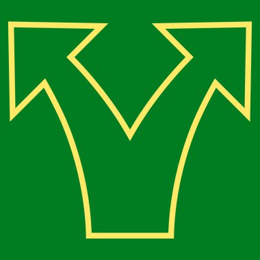 Ok kontur vektör simgesi bölmek