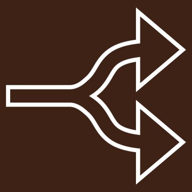 Split okları doğru anahat vektör simgesi