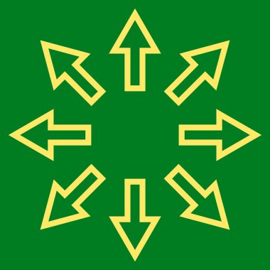 Oklar anahat vektör simgesini genişletin