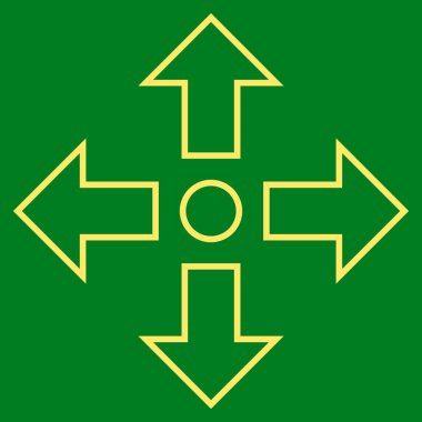 Oklar kontur vektör simge en üst düzeye çıkarmak