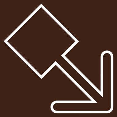 Anahat vektör simgesi aşağı sağa çekin