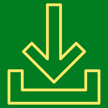 Yüklemeler ince çizgi vektör simgesi