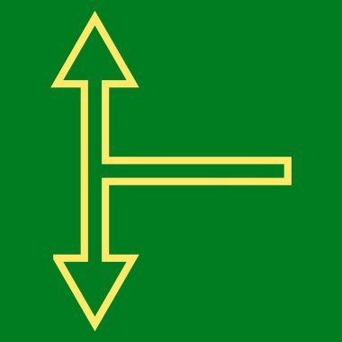 İnce çizgi vektör simgesi aşağı yukarı çatallanma ok