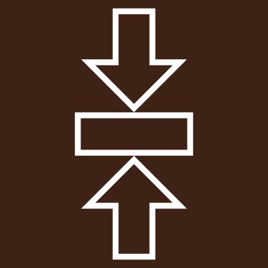 Basınç dikey anahat vektör simgesi