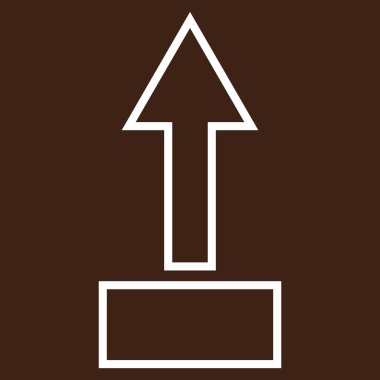 Kontur vektör simge yukarı çekme ok