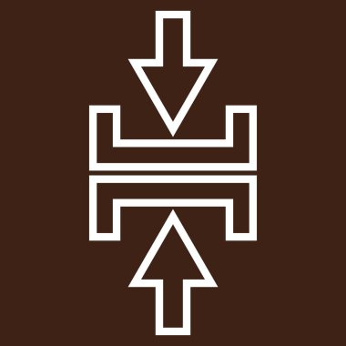 Basınç okları dikey ince çizgi vektör simgesi