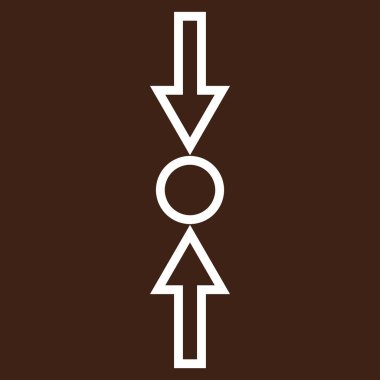 Basınç dikey kontur vektör simgesi