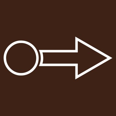 Çekme oku doğru anahat vektör simgesi