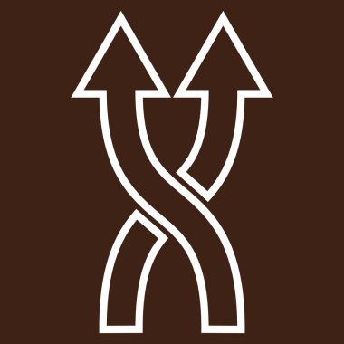 Kontur vektör simge yukarı okları shuffle