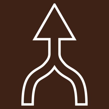 Kontur vektör simge yukarı ok birleştirmek