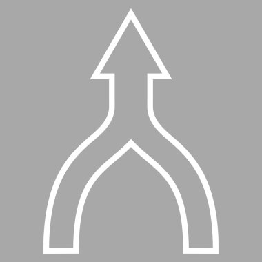 Kontur vektör simge yukarı ok bağlanmak