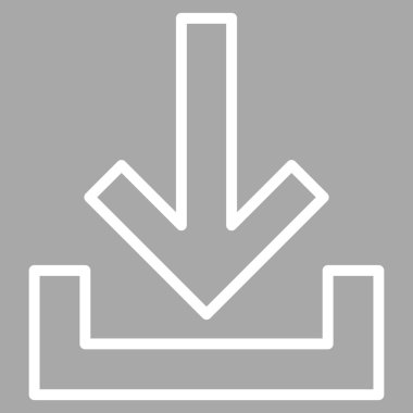 Yüklemeler ince çizgi vektör simgesi