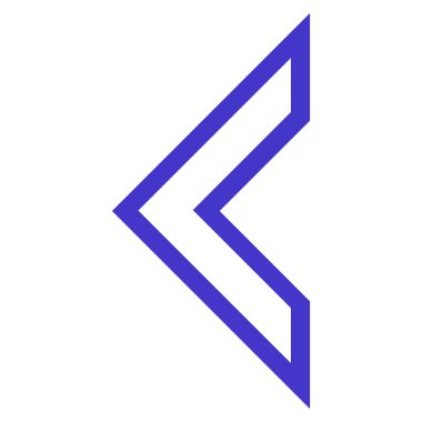 Ok ucu sol ince çizgi vektör simgesi