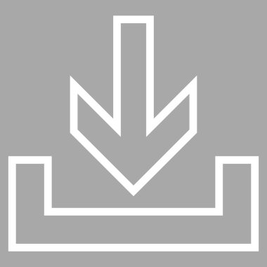 Yüklemeler kontur vektör simgesi