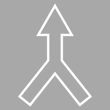 Kontur vektör simge yukarı ok bağlanmak