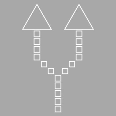 Kontur vektör simge yukarı ok bölmek