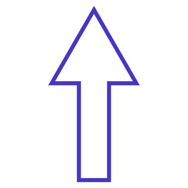 Kontur vektör simge yukarı ok