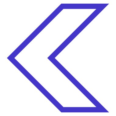 Ok ucu sol ince çizgi vektör simgesi