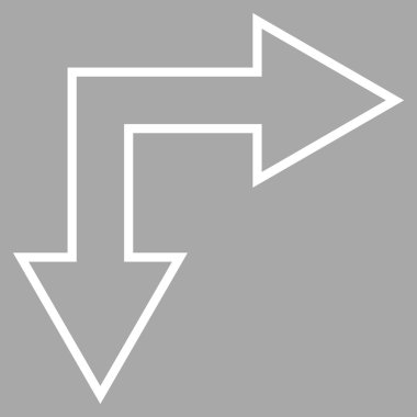 Anahat vektör simgesi aşağı seçim oku