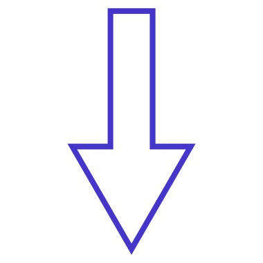 Kontur vektör simgesi aşağı ok