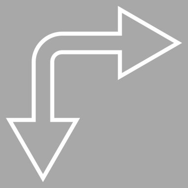 Kontur vektör simgesi aşağı seçim oku