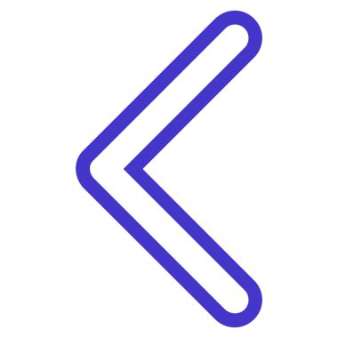 Ok ucu sol anahat vektör simgesi