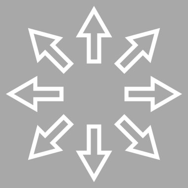 Oklar anahat vektör simgesini genişletin