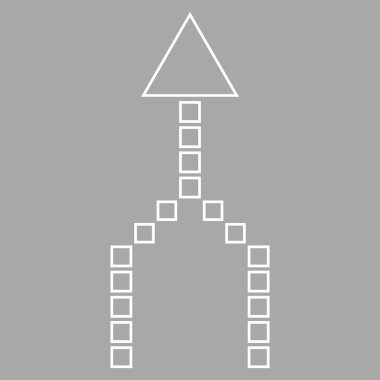 Kontur vektör simge yukarı ok birleştirmek