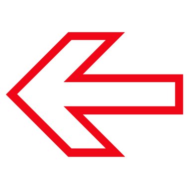 İnce çizgi vektör simge sol ok