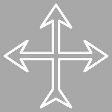 Kavşak okları anahat vektör simgesi