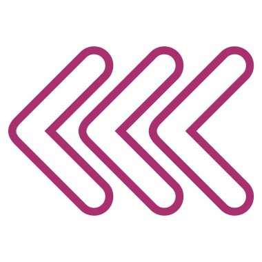 Üçlü işaretçi sol kontur vektör simgesi