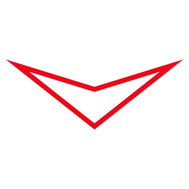 Anahat vektör simgesi aşağı ok ucu