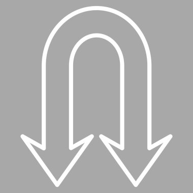 Arka okları ince çizgi vektör simgesi