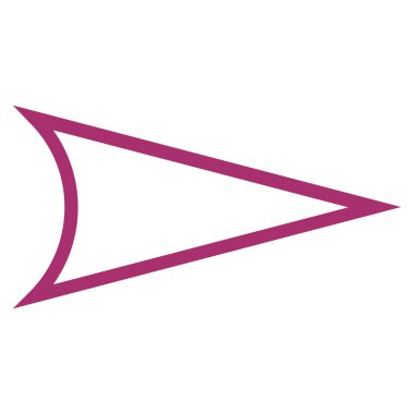 Ok ucu sağ kontur vektör simgesi