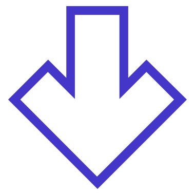 Anahat vektör simgesi aşağı ok