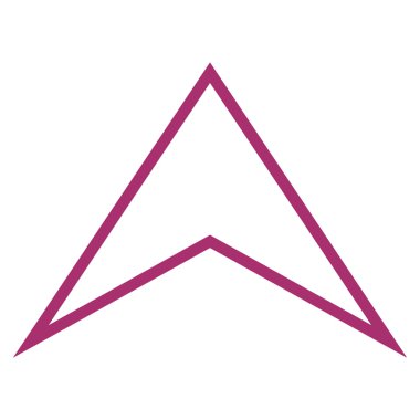 İnce çizgi vektör simge yukarı ok ucu