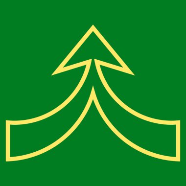 Kontur vektör simge yukarı ok birleştirmek