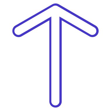 Kontur vektör simge yukarı ok