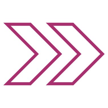 Üst karakter doğru anahat vektör simgesi