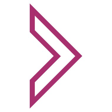 Ok ucu şu ince çizgi vektör simgesi