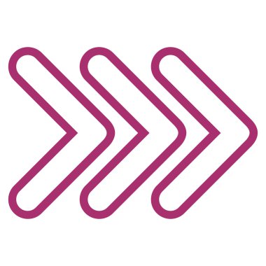 Üçlü işaretçisini sağ kontur vektör simgesi