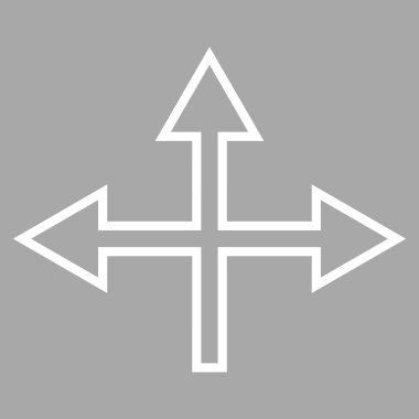 Kavşak okları kontur vektör simgesi