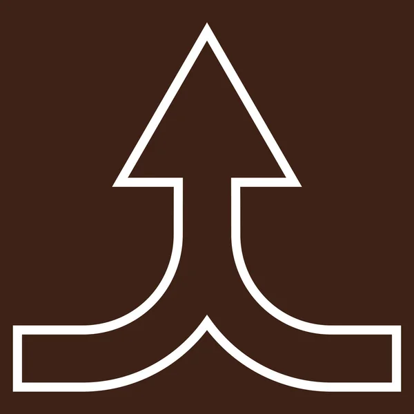 Тонкая векторная икона Combine Arrow Up — стоковый вектор