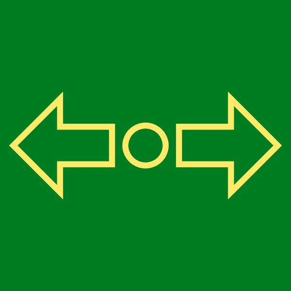 Pfeile horizontal dünne Linie Vektor-Symbol erweitern — Stockvektor