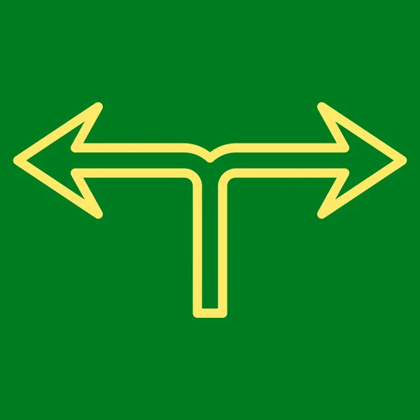 Diviser flèche gauche droite contour vectoriel Icône — Image vectorielle