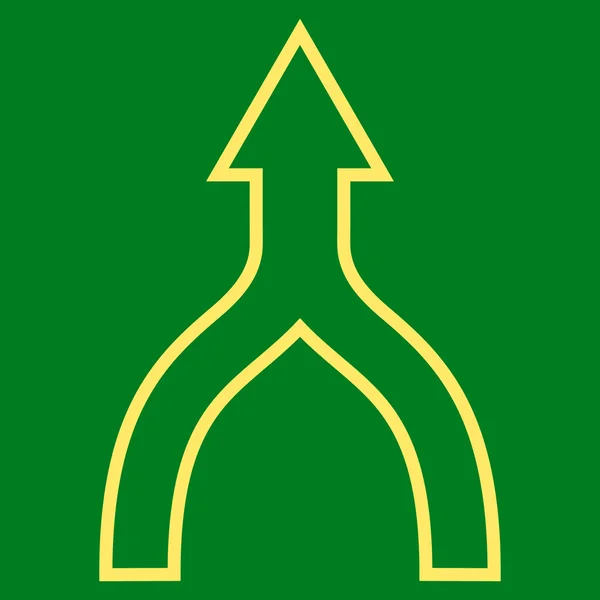 Векторная иконка Connect Arrow Up Outline — стоковый вектор