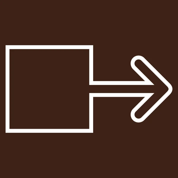 Tirez la flèche droite contour vectoriel Icône — Image vectorielle