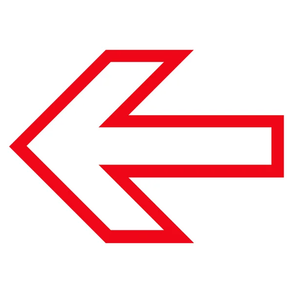 Freccia sinistra sottile linea icona vettoriale — Vettoriale Stock